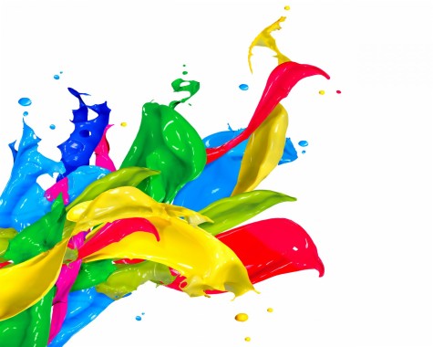 Paint Splash Acrylic Colors Design Spray Drops - Happy New Year Splash ...