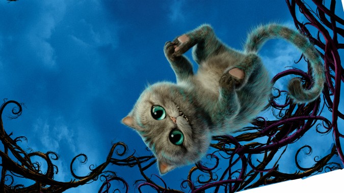 Alice In Wonderland Cheshire Cat Wallpaper Art Hd Wallpaper - Alice In Wonderland Cat Movie