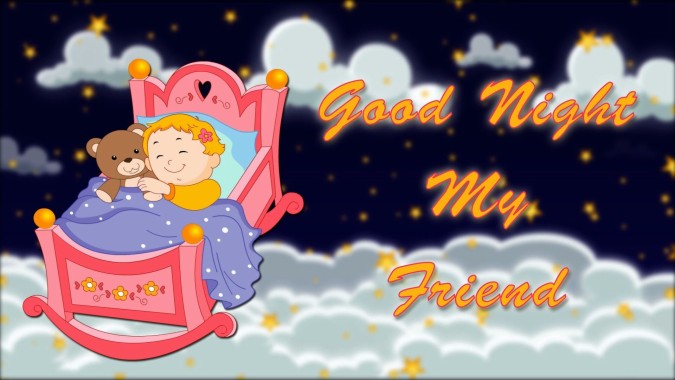 Cute Cartoon Night Wallpaper - Good Night Wish To Best Friend ...