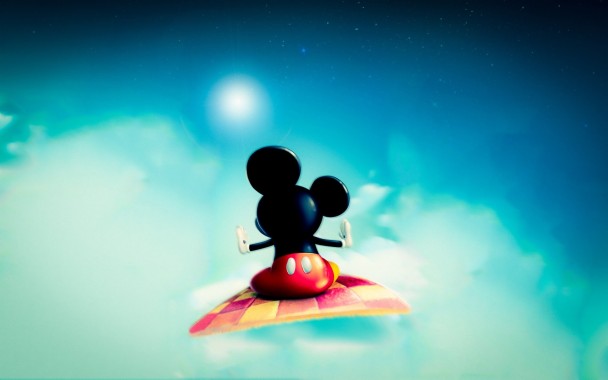 Mickey Mouse Widescreen Wallpaper - Mickey Mouse On A Flying Carpet ...