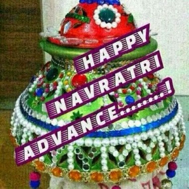 Happy Navratri Advance Wishes - 480x480 - Download HD Wallpaper