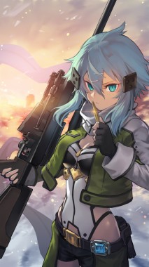 sinon sword art online 1080x1920 download hd wallpaper wallpapertip sinon sword art online 1080x1920